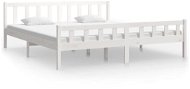 Rám postele bílý masivní dřevo 160 × 200 cm, 810690 - Rám postele