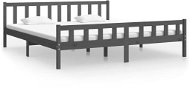 Rám postele šedý masivní dřevo 160 × 200 cm, 810691 - Rám postele