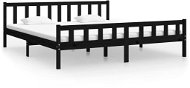 Rám postele černý masivní dřevo 160 × 200 cm, 810693 - Rám postele