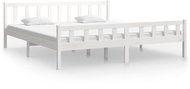 Rám postele bílý masivní dřevo 180 × 200 cm Super King, 810695 - Postel