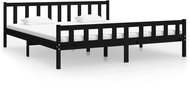 Rám postele černý masivní dřevo 180 × 200 cm Super King, 810698 - Postel