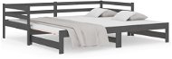 Výsuvná postel šedá 2× (90 × 190) cm masivní borovice, 814656 - Rám postele