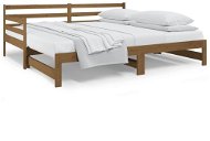 Výsuvná posteľ medovo hnedá 2× (90 × 190 cm) masívna borovica, 814662 - Rám postele