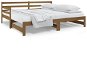 Výsuvná posteľ medovo hnedá 2× (90 × 190 cm) masívna borovica, 814662 - Rám postele