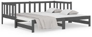 Výsuvná posteľ sivá 2× (90 × 190) cm masívna borovica, 814666 - Rám postele