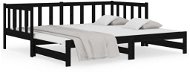 Výsuvná postel černá 2× (90 × 190) cm masivní borovice, 814668 - Rám postele