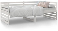 SHUMEE válenda 80 × 200 cm, masivní borové dřevo, bílá, 814690 - Postel