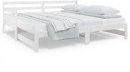 Výsuvná postel bílá 2× (80 × 200) cm masivní borovice, 814700 - Postel