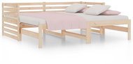 Výsuvná postel 2× (80 × 200) cm masivní borové dřevo, 814709 - Postel