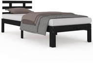 Rám postele černý masivní dřevo 90 × 200 cm, 814743 - Bed