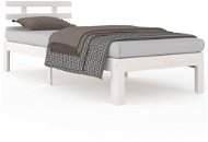 Rám postele biely masívne drevo 100 × 200 cm, 814745 - Rám postele