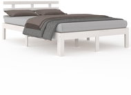 Rám postele bílý masivní dřevo 120 × 200 cm, 814750 - Postel