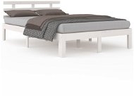 Rám postele biely masívne drevo 140 × 200 cm, 814755 - Rám postele