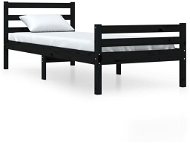 Rám postele černý masivní dřevo 90 × 200 cm, 814808 - Rám postele