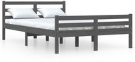Rám postele šedý masivní dřevo 120 × 200 cm, 814816 - Postel