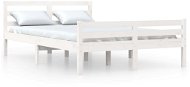 Rám postele biely masívne drevo 140 × 200 cm, 814820 - Rám postele