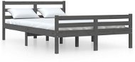 Rám postele sivý masívne drevo 160 × 200 cm, 814831 - Rám postele