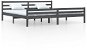 Rám postele šedý masivní dřevo 180 × 200 cm Super King, 814836 - Rám postele