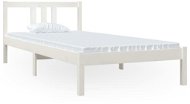 Rám postele biely masívne drevo 90 × 200 cm, 814870 - Rám postele