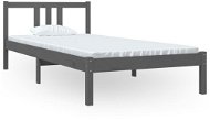 Rám postele sivý masívne drevo 90 × 200 cm, 814871 - Rám postele