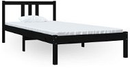Rám postele čierny masívne drevo 90 × 200 cm, 814873 - Rám postele