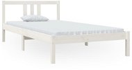 Rám postele biely masívne drevo 100 × 200 cm, 814875 - Rám postele