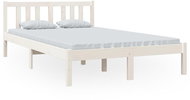 Rám postele bílý masivní dřevo 120 × 200 cm, 814880 - Postel