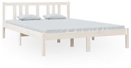 Rám postele biely masívne drevo 140 × 200 cm, 814885 - Rám postele