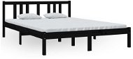 Rám postele černý masivní dřevo 140 × 200 cm, 814888 - Rám postele
