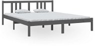Rám postele šedý masivní dřevo 160 × 200 cm, 814896 - Rám postele