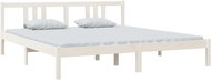 Rám postele bílý masivní dřevo 180 × 200 cm Super King, 814900 - Postel