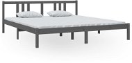 Rám postele šedý masivní dřevo 180 × 200 cm Super King, 814901 - Rám postele