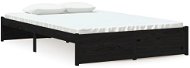 Rám postele černý masivní dřevo 120 × 190 cm Small Double, 814923 - Rám postele
