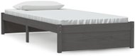 Rám postele šedý masivní dřevo 90 × 200 cm, 814936 - Rám postele