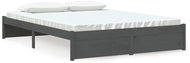Rám postele šedý masivní dřevo 150 × 200 cm King Size, 814956 - Rám postele