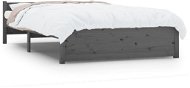 Rám postele šedý masivní dřevo 135 × 190 cm Double, 815021 - Rám postele