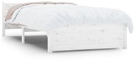 Rám postele biely masívne drevo 90 × 200 cm, 815030 - Rám postele