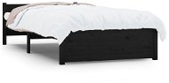 Rám postele čierny masívne drevo 90 × 200 cm, 815033 - Rám postele