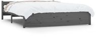 Rám postele šedý masivní dřevo 150 × 200 cm King Size, 815051 - Rám postele