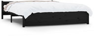 Rám postele černý masivní dřevo 150 × 200 cm King Size, 815053 - Rám postele