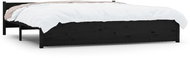 Rám postele černý masivní dřevo 180 × 200 cm Super King, 815063 - Rám postele