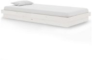 Rám postele biely masívne drevo 100 × 200 cm, 819898 - Rám postele