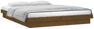Rám postele s LED světlem medově hnědý 160×200 cm masivní dřevo, 819985 - Rám postele