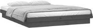 Rám postele s LED šedý 180 × 200 cm Super King masivní dřevo, 819989 - Rám postele