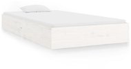Rám postele biely masívne drevo 100 × 200 cm, 820053 - Rám postele
