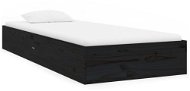 Rám postele černý masivní dřevo 75 × 190 cm Small Single, 820066 - Rám postele