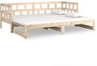 Výsuvná postel masivní borovice 2× (80 × 200) cm , 820227 - Postel