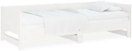 Výsuvná posteľ biela masívna borovica 2× (90 × 200) cm, 820253 - Rám postele