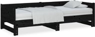 Výsuvná postel černá masivní borovice 2× (90 × 200) cm, 820256 - Rám postele