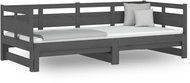 Výsuvná postel šedá masivní borovice 2× (80 × 200) cm, 820319 - Postel